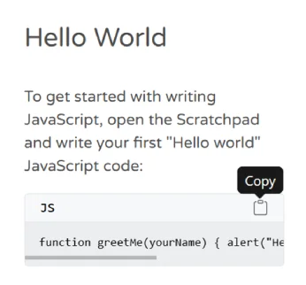 JavaScript Technical Documentation Page